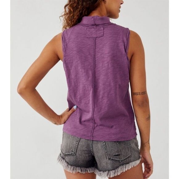 Free People Xena Tank In Boysenberry - Picture 3 of 5